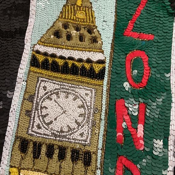 10-12 Vintage Lillie Rubin Sequined Beaded  All over the world Jacket - Picture 6 of 12